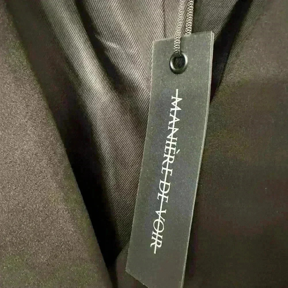 MANIÈRE DU VOIR Black‎ Single-Breasted Blazer Jacket - Size 12 - Picture 2 of 10